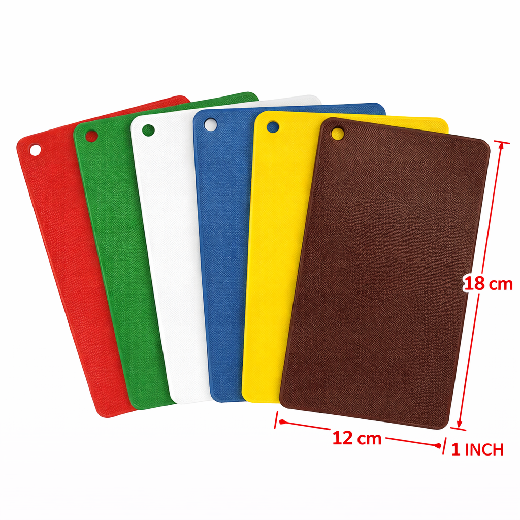 12 x 18 x 1 Inch Rectangular Chopping Board - Bio Pack Food Grade Material, Knife Friendly, Non Slip