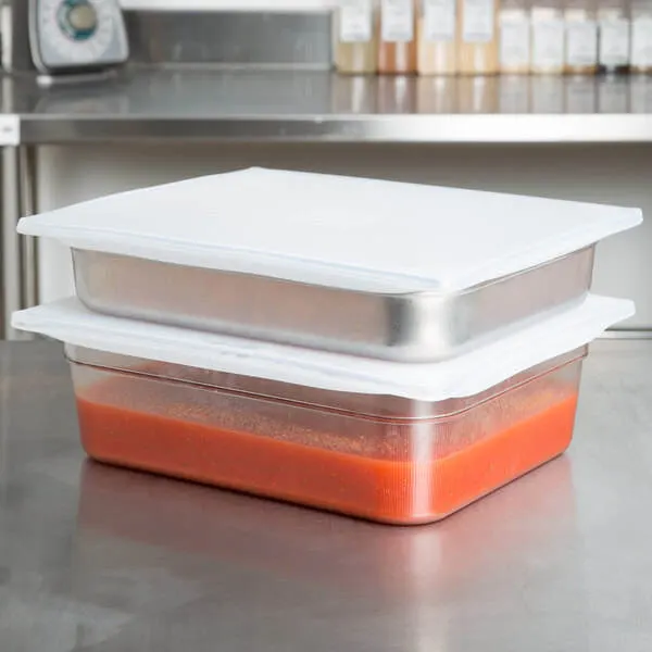 1/2 Reusable Silicone Food Pan Lid / GN Pan Cover for Commercial Kitchen Food Storage & Transport