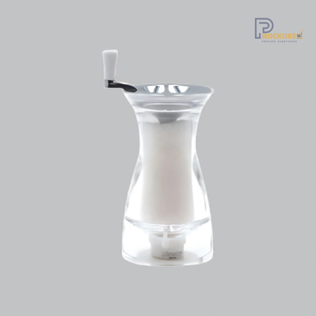 Bisetti Pesaro Salt Mill 17.5 cm (Acrylic) | Lightweight & Sleek