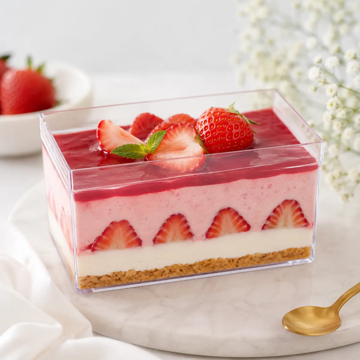 Acrylic Plastic Tiramisu Rectangle Box N53 3