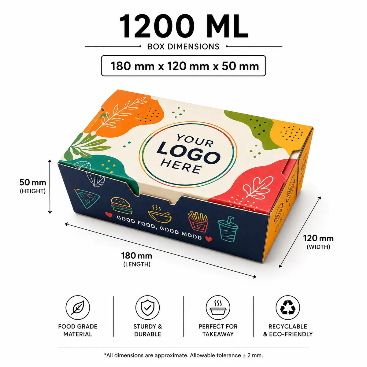 Customized Paper Food Box  – Multiple Sizes Available 4