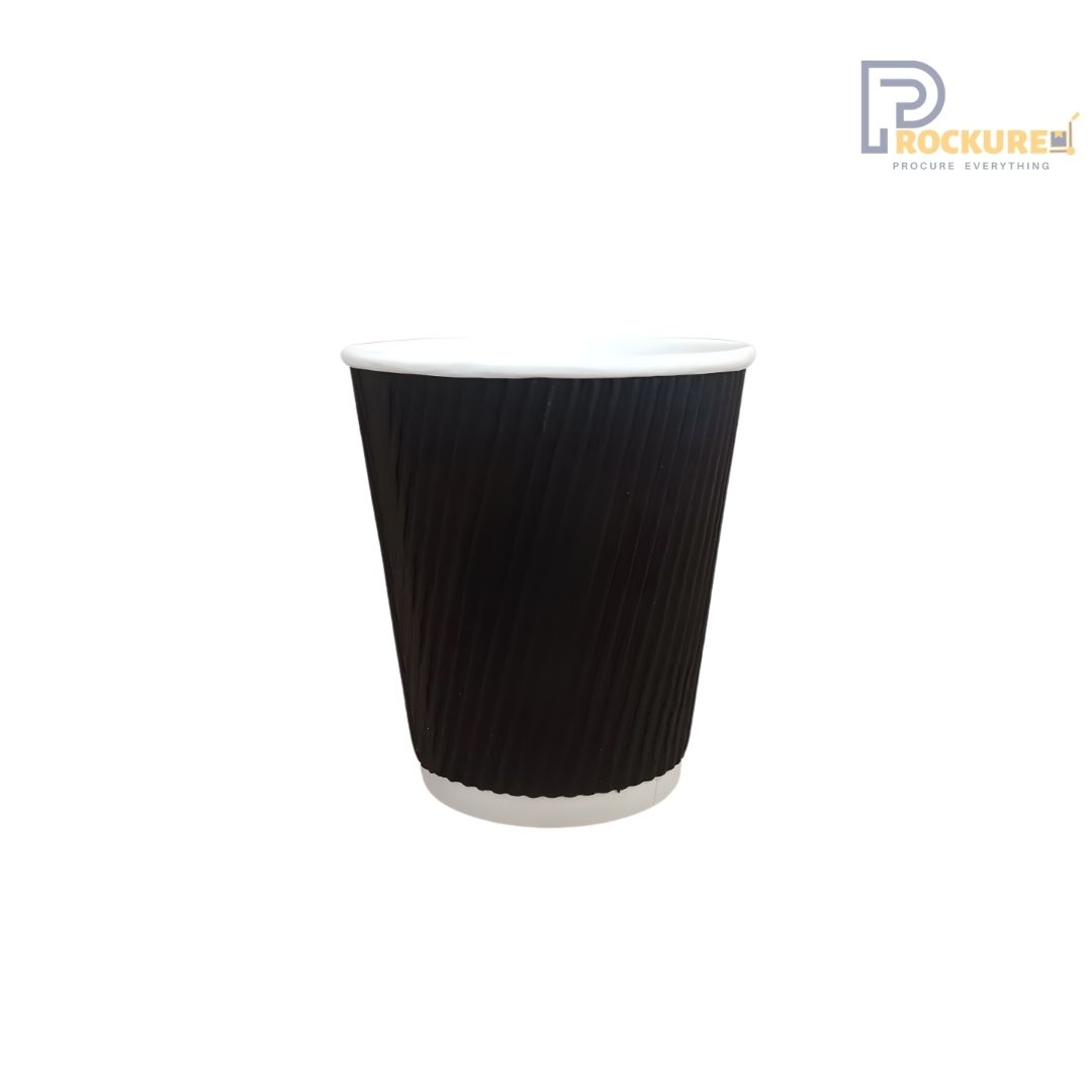 Ripple Black Cup 210 ml (7 Oz)