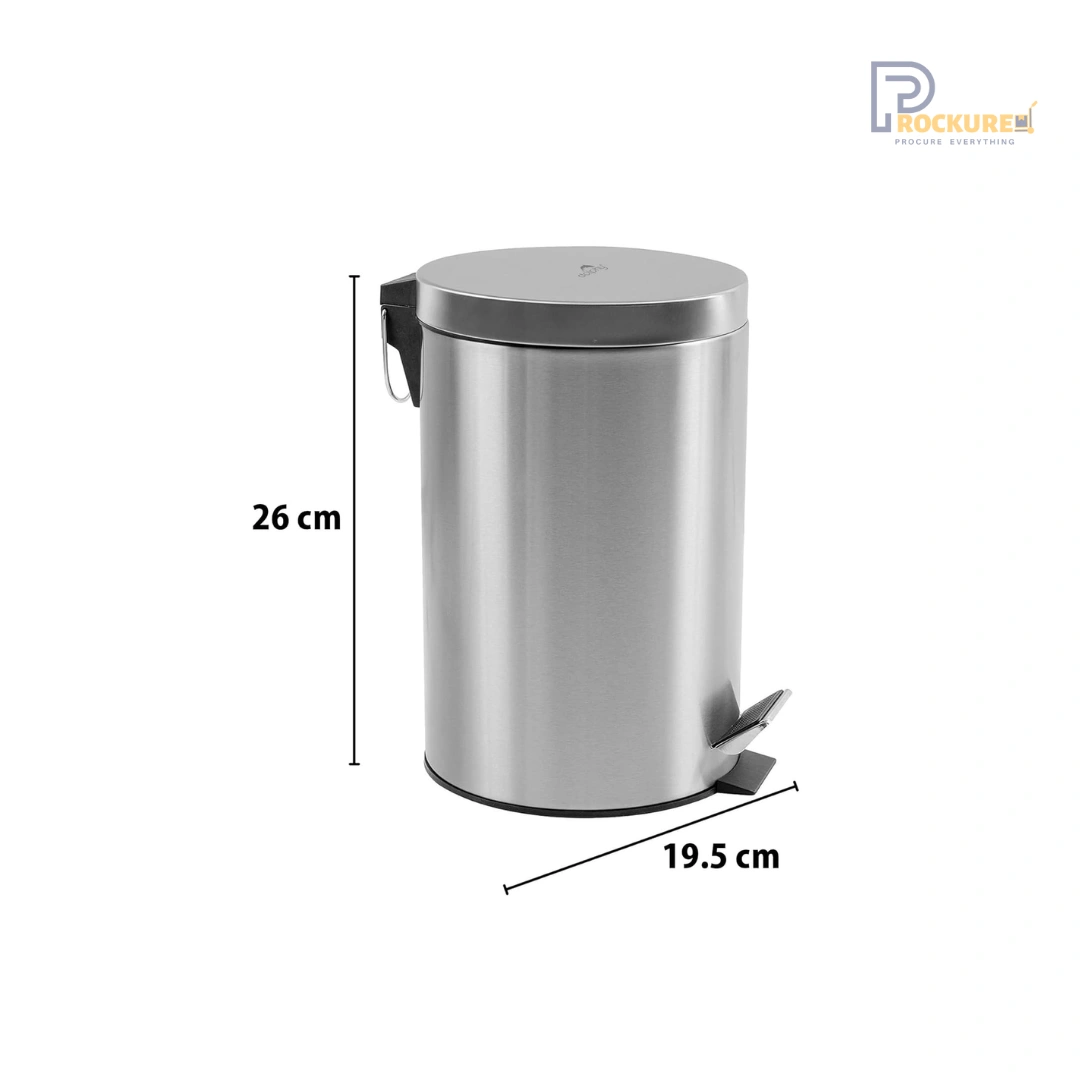 Dolphy Premium Stainless Steel Bin – 3 Litre