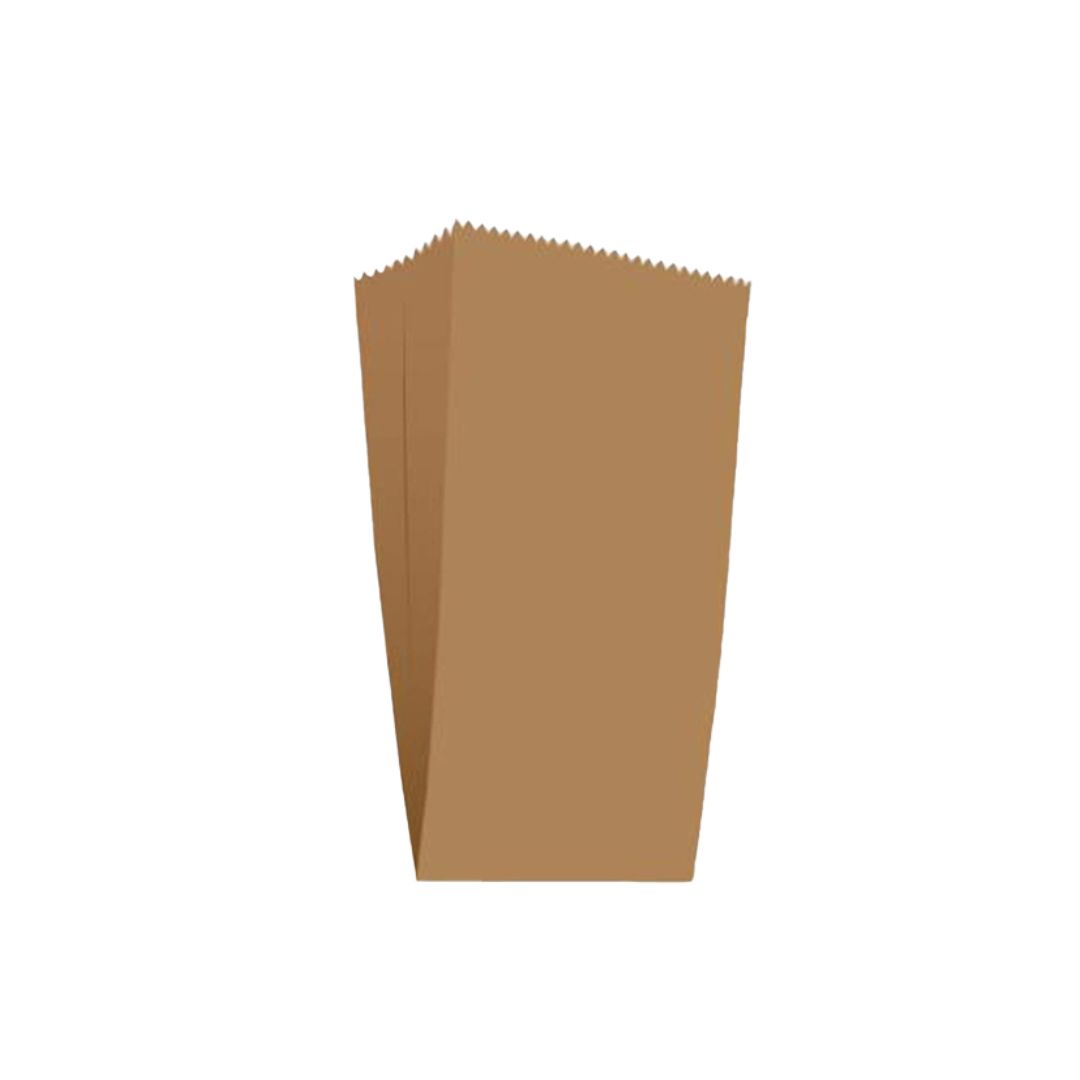 Kraft Brown V Bottom paper bag | 24 x 16 x 6 cm | 65 GSM