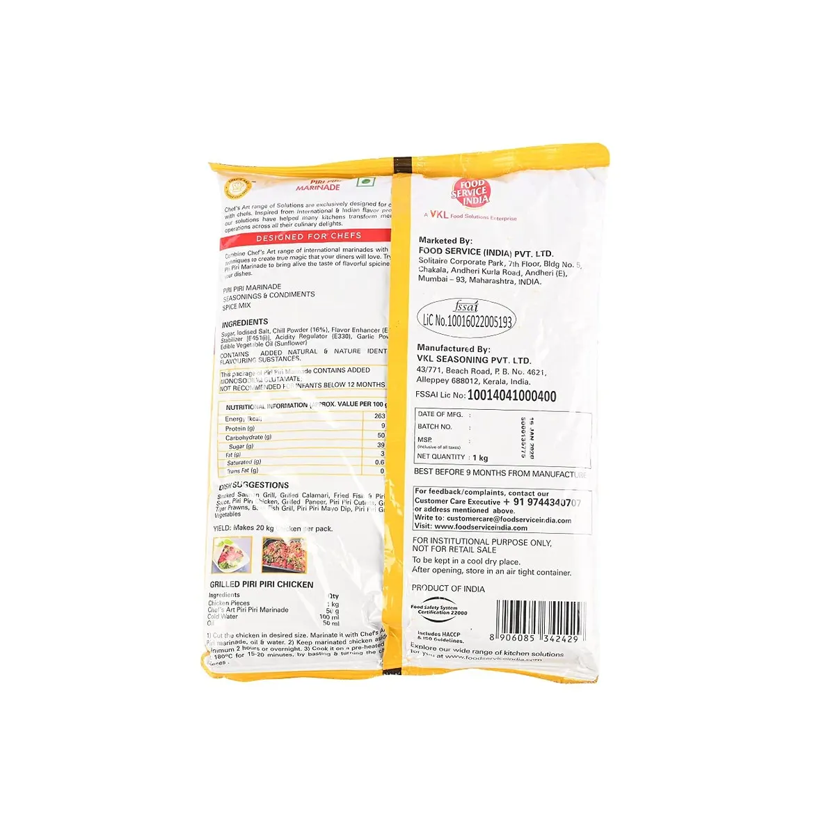 Chef's Art Piri Piri Marinade 1 Kg 3