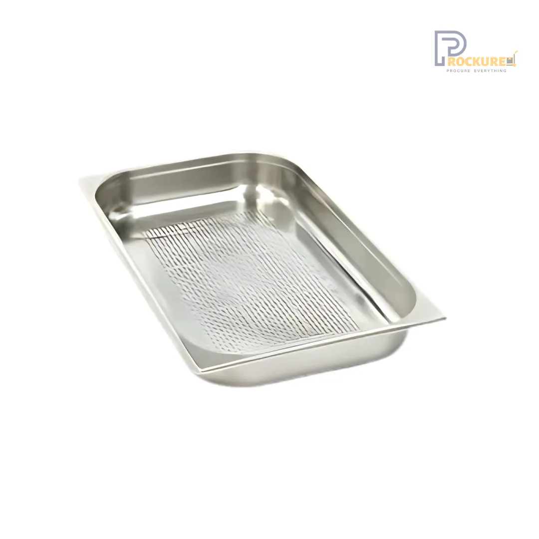 Stainless Steel 202 Perforated GN Pan 1/1 – 65mm Deep | 9.5L