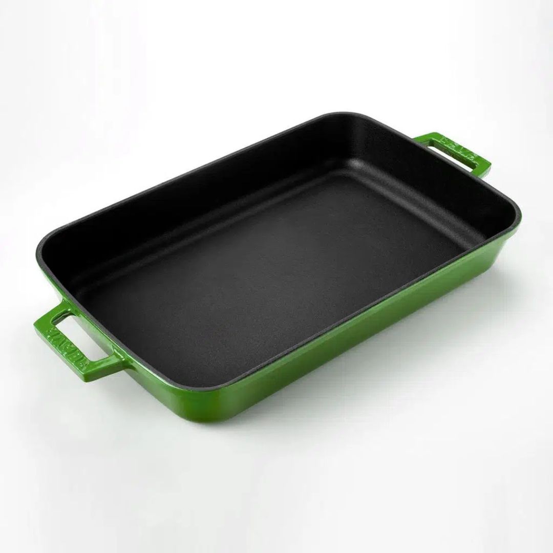 Lava Cast Iron Grill Pan 26 × 40 cm - Roasting Pan 26x40 2