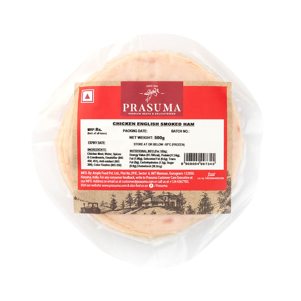 Prasuma Frozen Chicken English Smoked Ham 500 gm (Pack of 13)