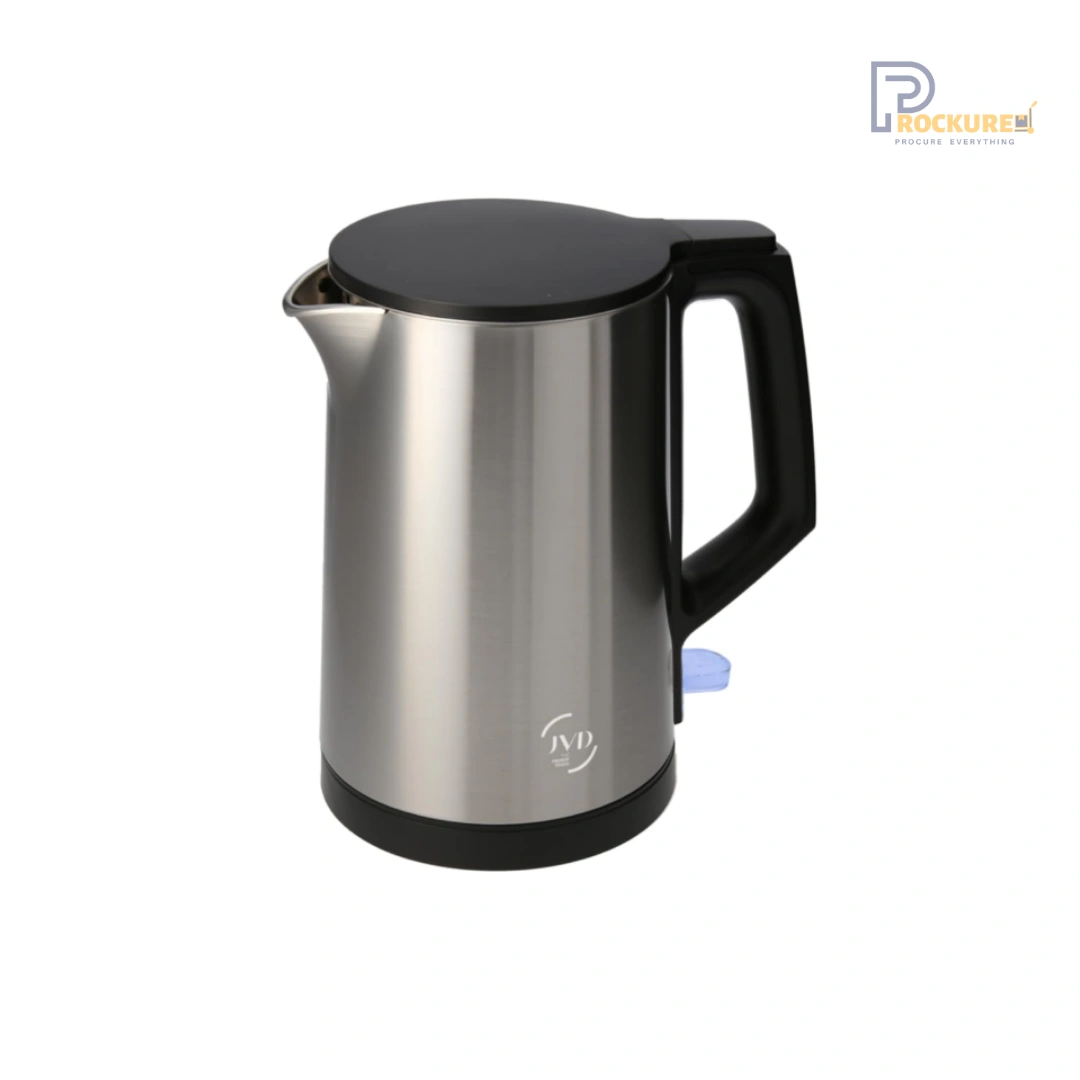 JVD Glitze Kettle 1.0L – Premium S/S Finish Electric Kettle with Metal Body, 1360W