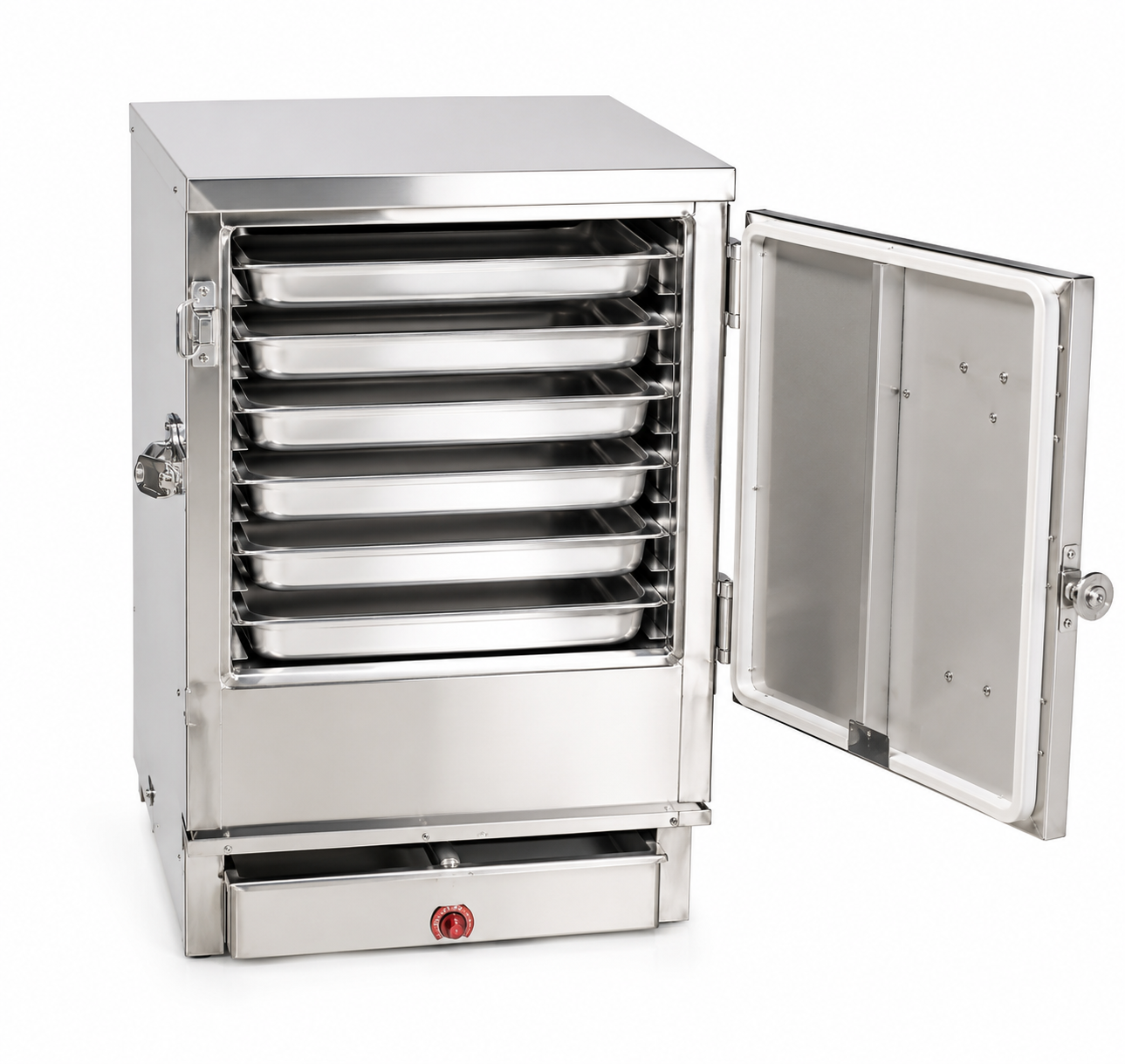 Commercial Stainless Steel 6-Tray Idli Steamer Box for Bulk Foodservice