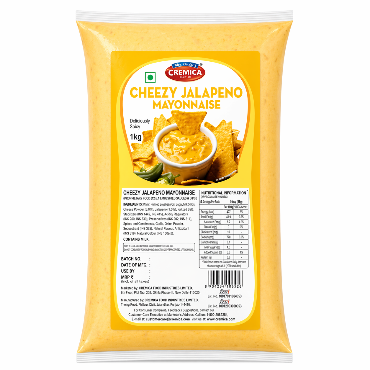 Cremica Cheezy Jalapeno Mayonnaise 1kg