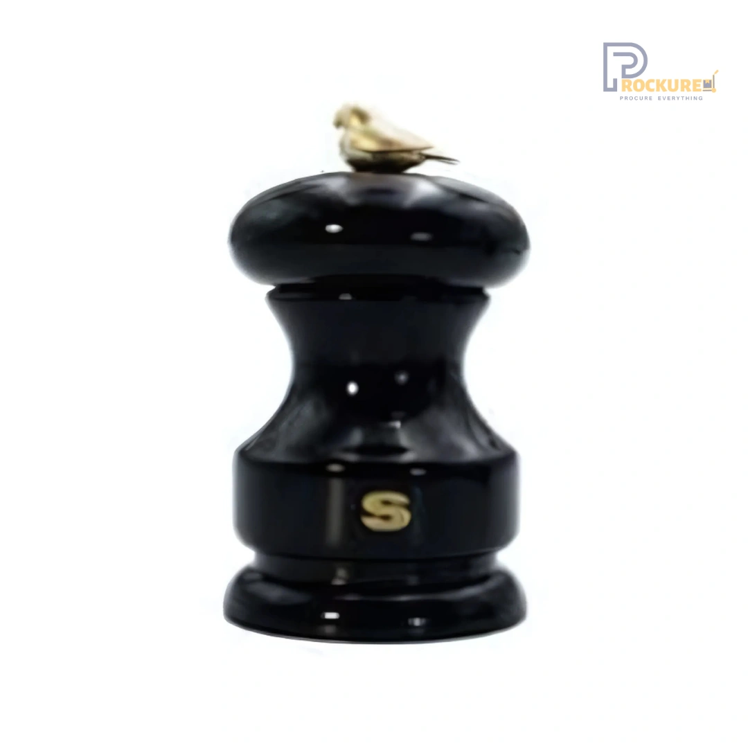 Bisetti Bird Pepper Mill 11 cm (Black Glossy Lacquered) | Bold & Glossy