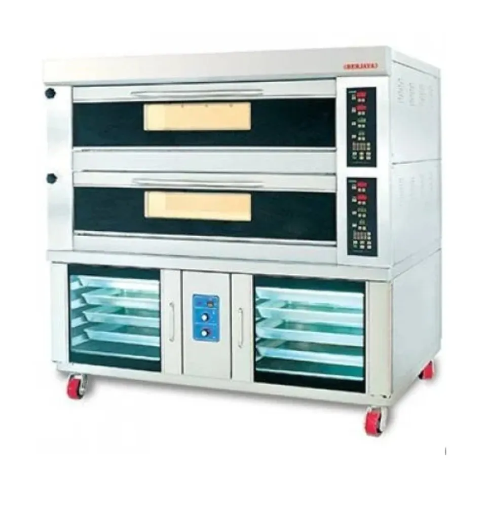 Berjaya 2 Deck Electric Baking Oven with 8 Pan Proofer, Stone Base & Steam Function (Without Baking Tray) | BJY-2B-8PF-E