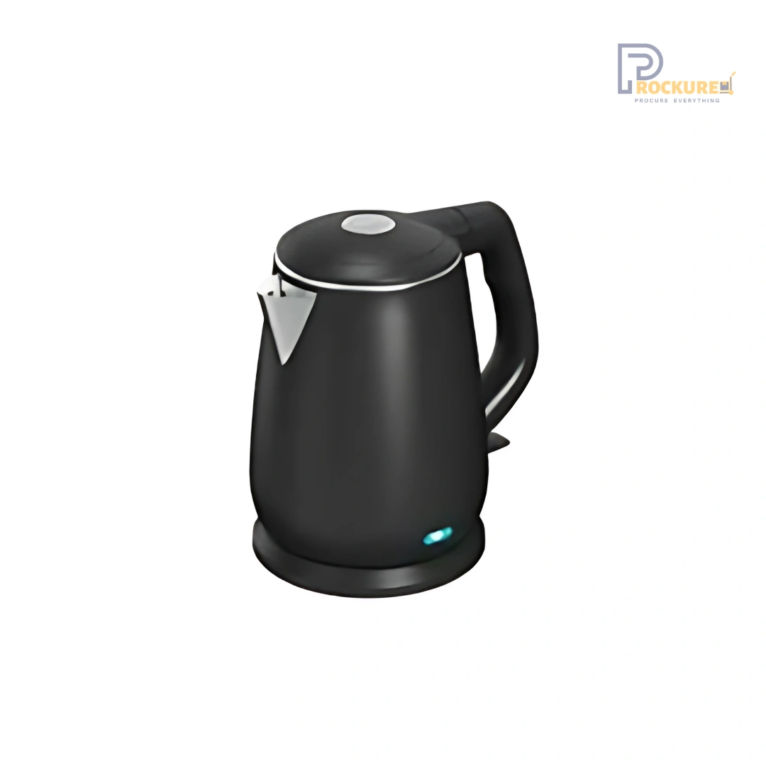 JVD Allure Kettle 1.0L – Matte Black Electric Kettle with Auto-Off & Blue LED, 1360W