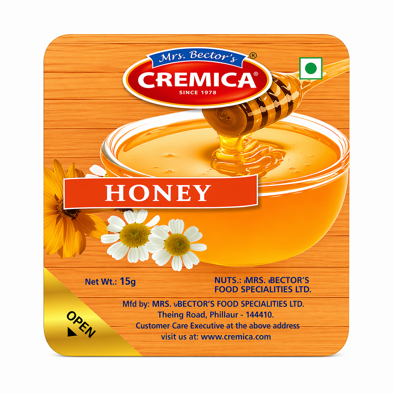 Cremica Honey Dip Cup 15gm (45 pcs per pack )
