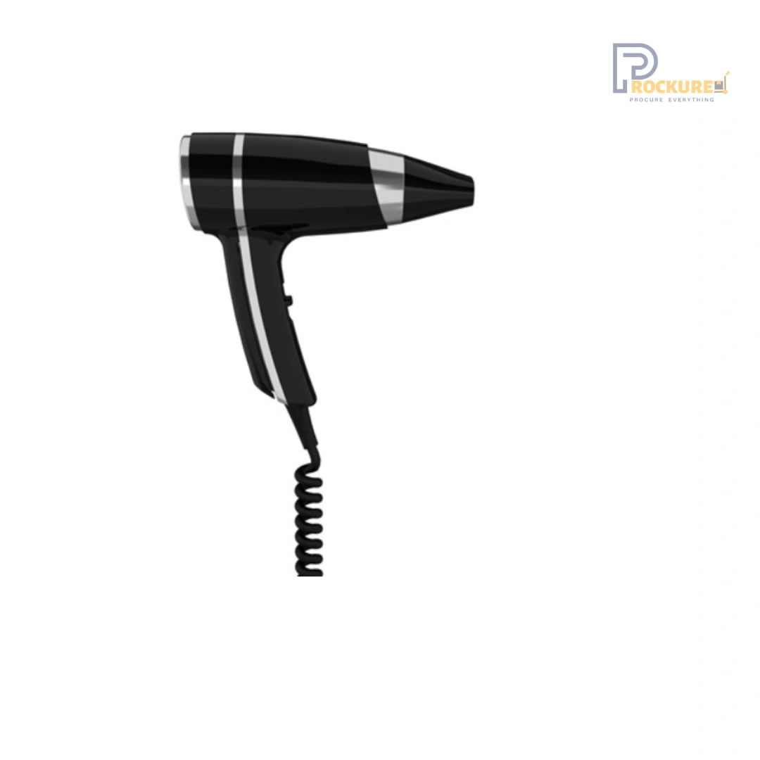 JVD Brittony Hair Dryer – 1600W, Ionic, Black, Curly Cord, VDE Plug