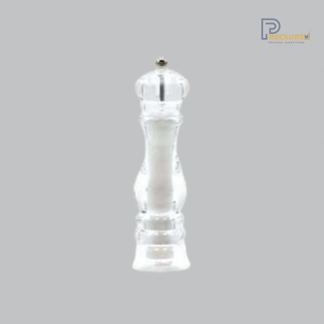 Bisetti Milano Salt Mill 22 cm (Acrylic Round) | Sleek & Transparent