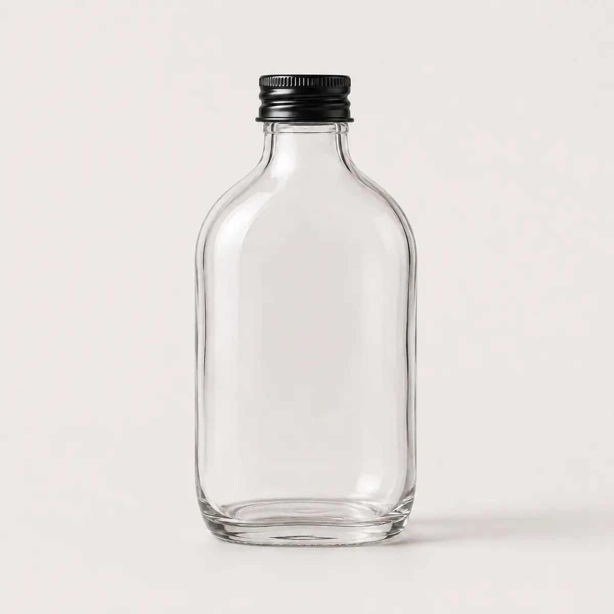 Glass Bottle for Cold Brew and Beverages 180 ml with Metal and Plastic Cap option