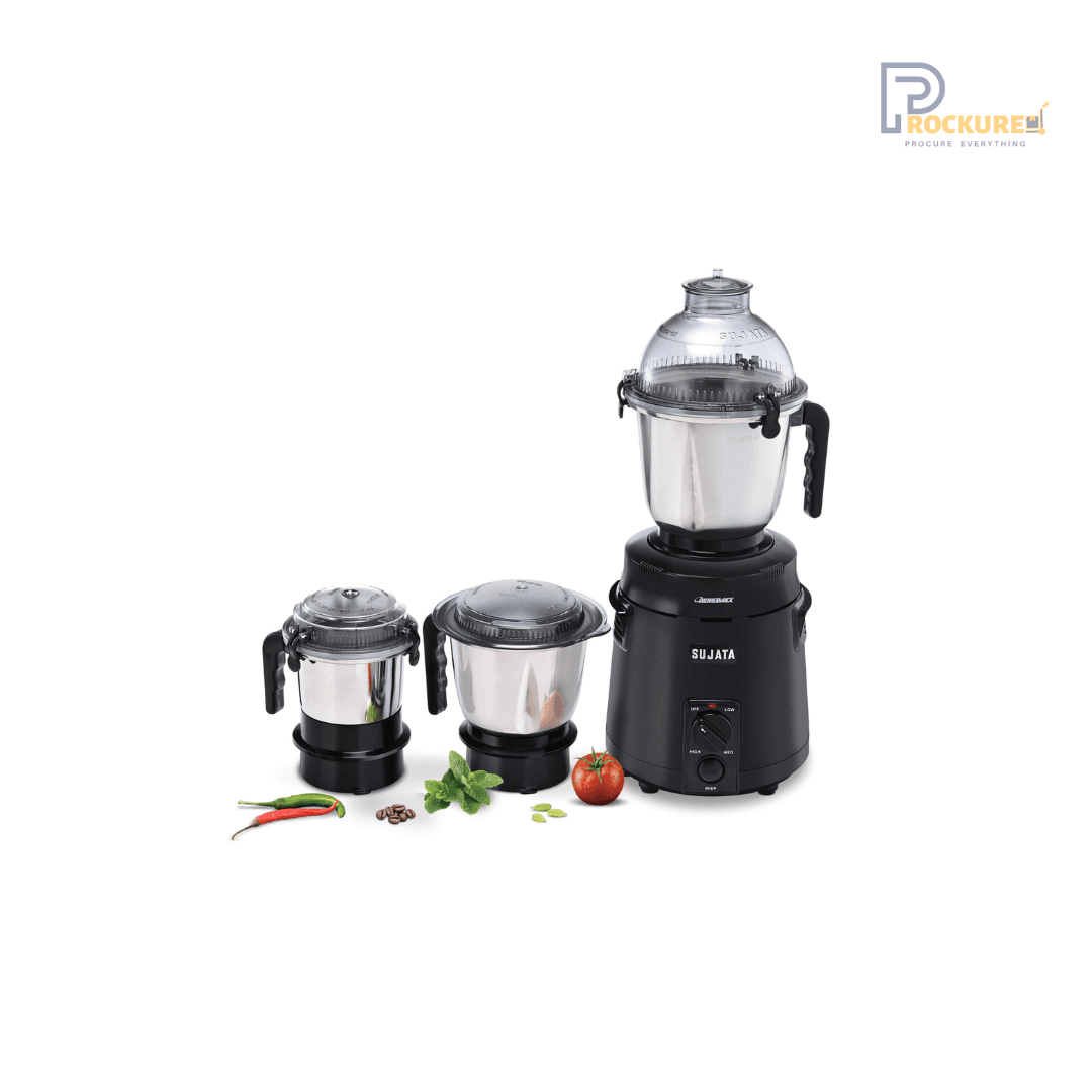 Sujata Dynamix Heavy Duty Mixer Grinder – 900W, 3 Jars, 22000 RPM Motor 2