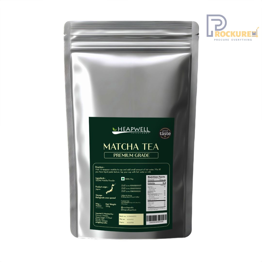 Heapwell Premium Grade Matcha Powder, 250g