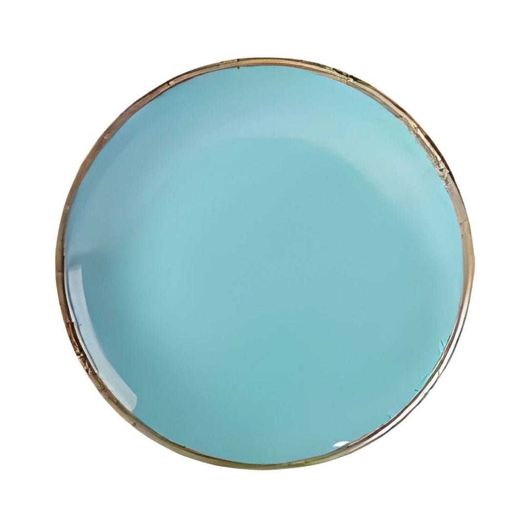 Sanaai Aqua Blue Quarter Plate Porcelain - 20 cm (24 Pc Carton)