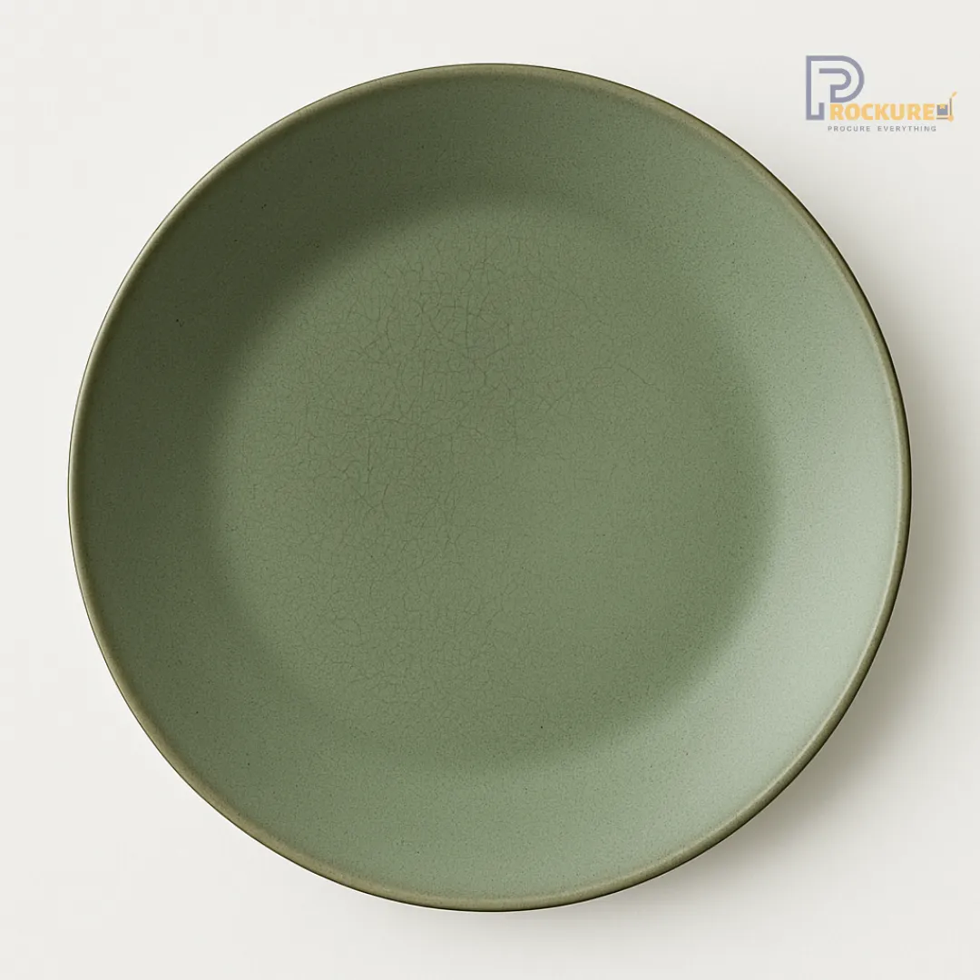 Modern Green Porcelain 20CM Side Plate – (Set of 24) – Sanaai