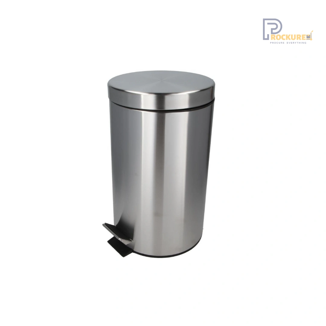 JVD Chester 5L Pedal Bin with Soft Close Lid SS Matt Finish with Plastic Liner