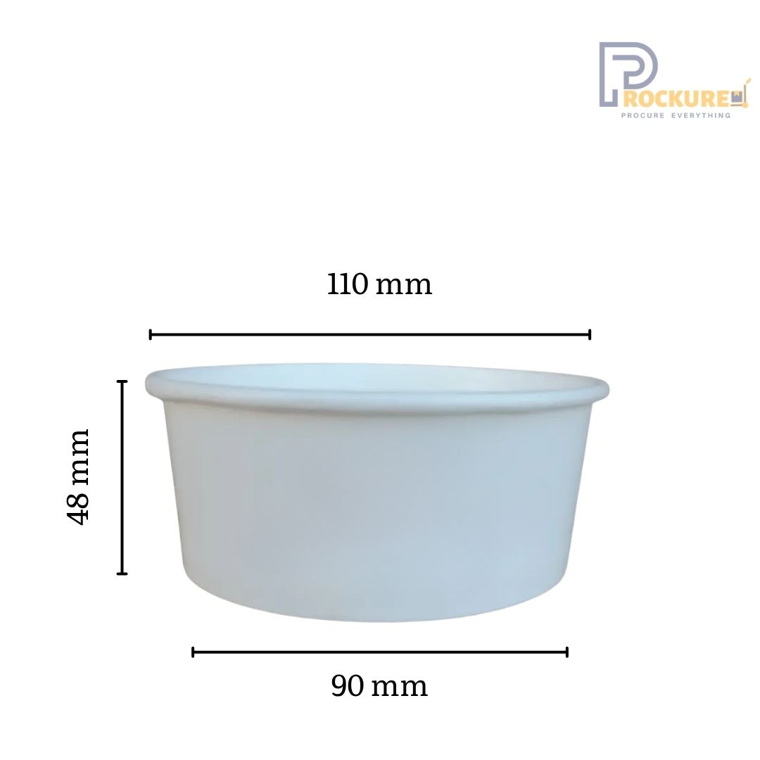 White Paper Bowl | 250 ml