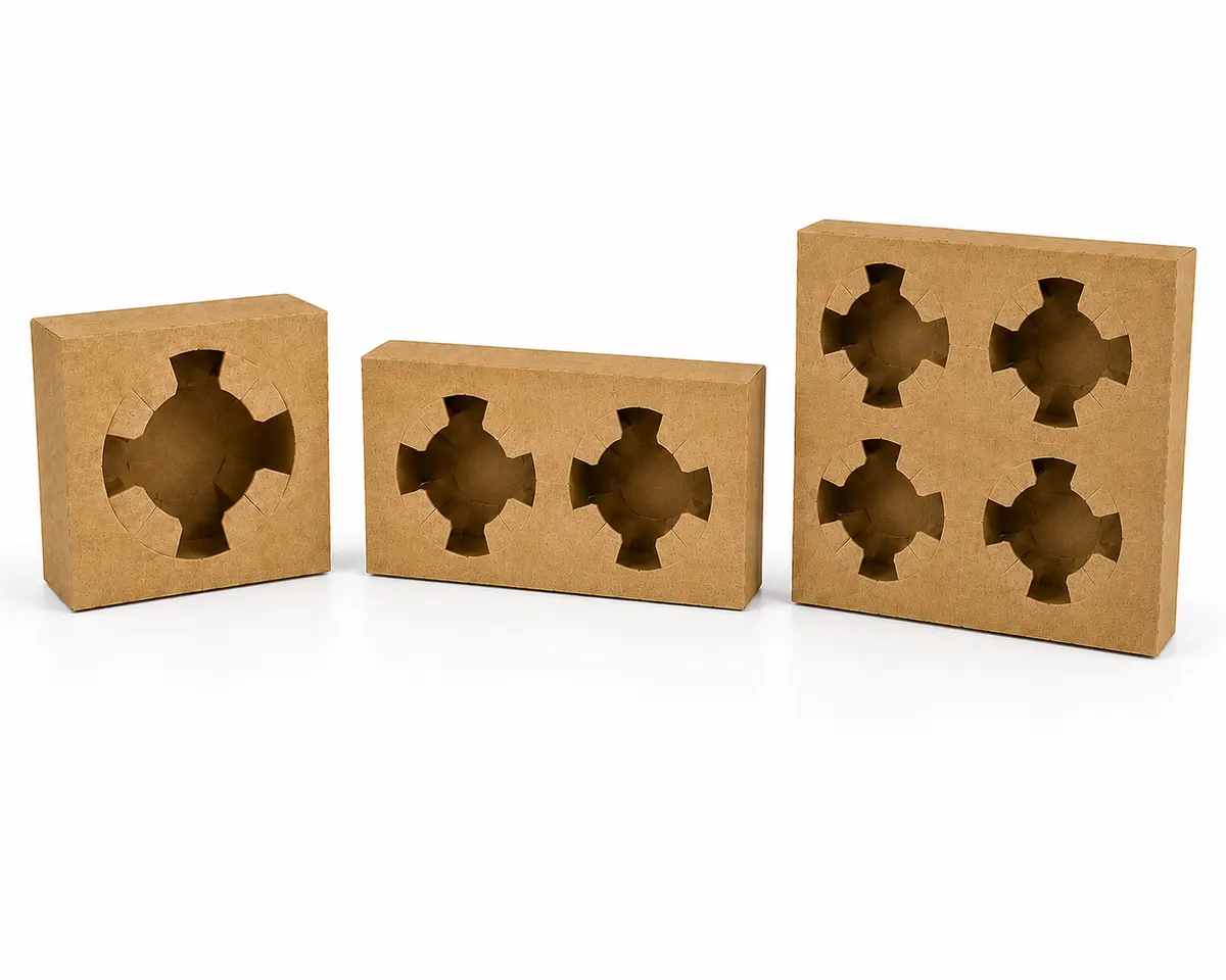 Kraft Paper Cup Holder – Box Type | 1-Cup, 2-Cup & 4-Cup | Eco-Friendly, Disposable & Sturdy 4