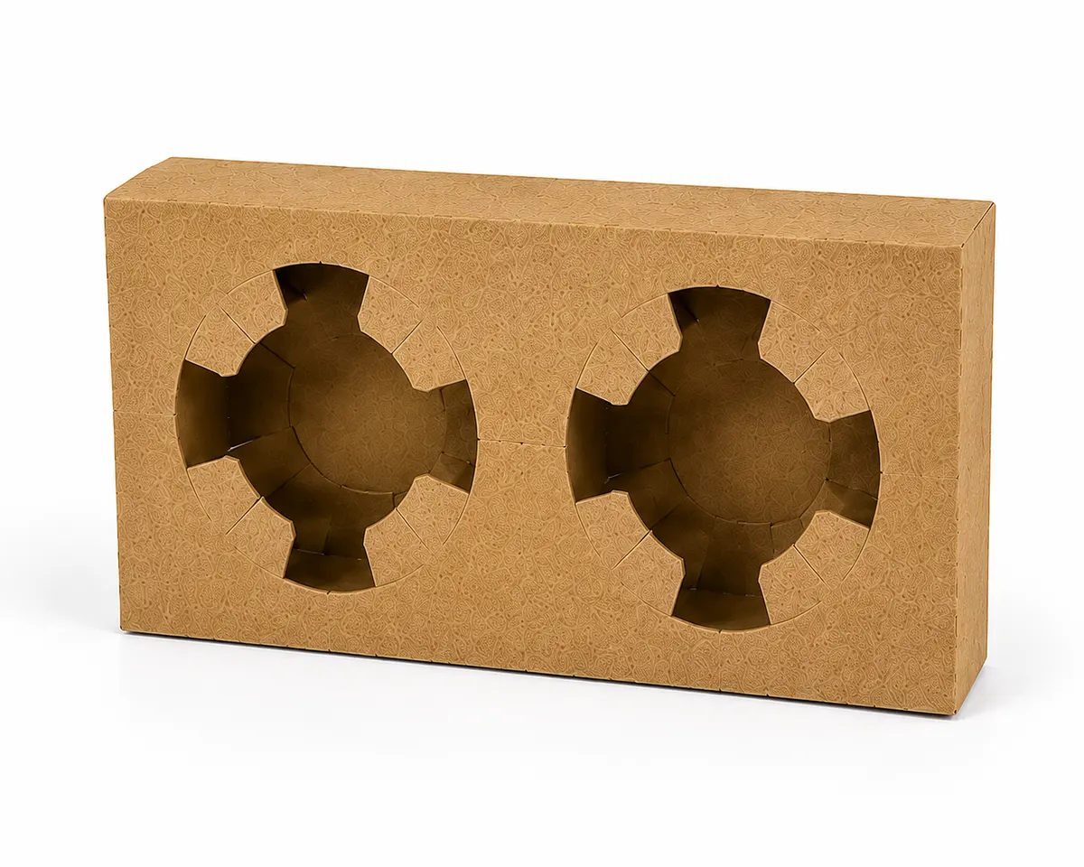 Kraft Paper Cup Holder – Box Type | 1-Cup, 2-Cup & 4-Cup | Eco-Friendly, Disposable & Sturdy 2