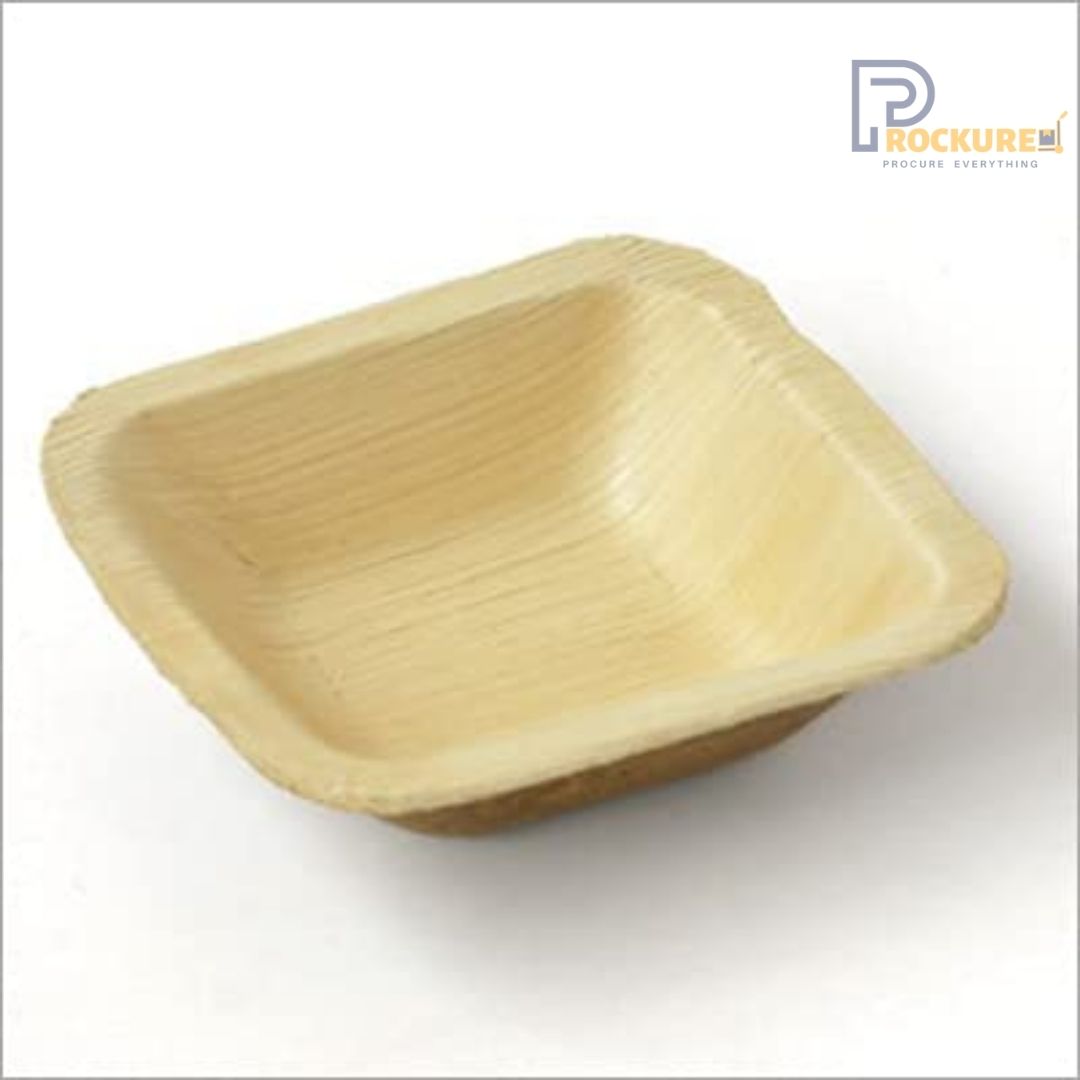 Areca Leaf 4.5 Inch Square Bowl