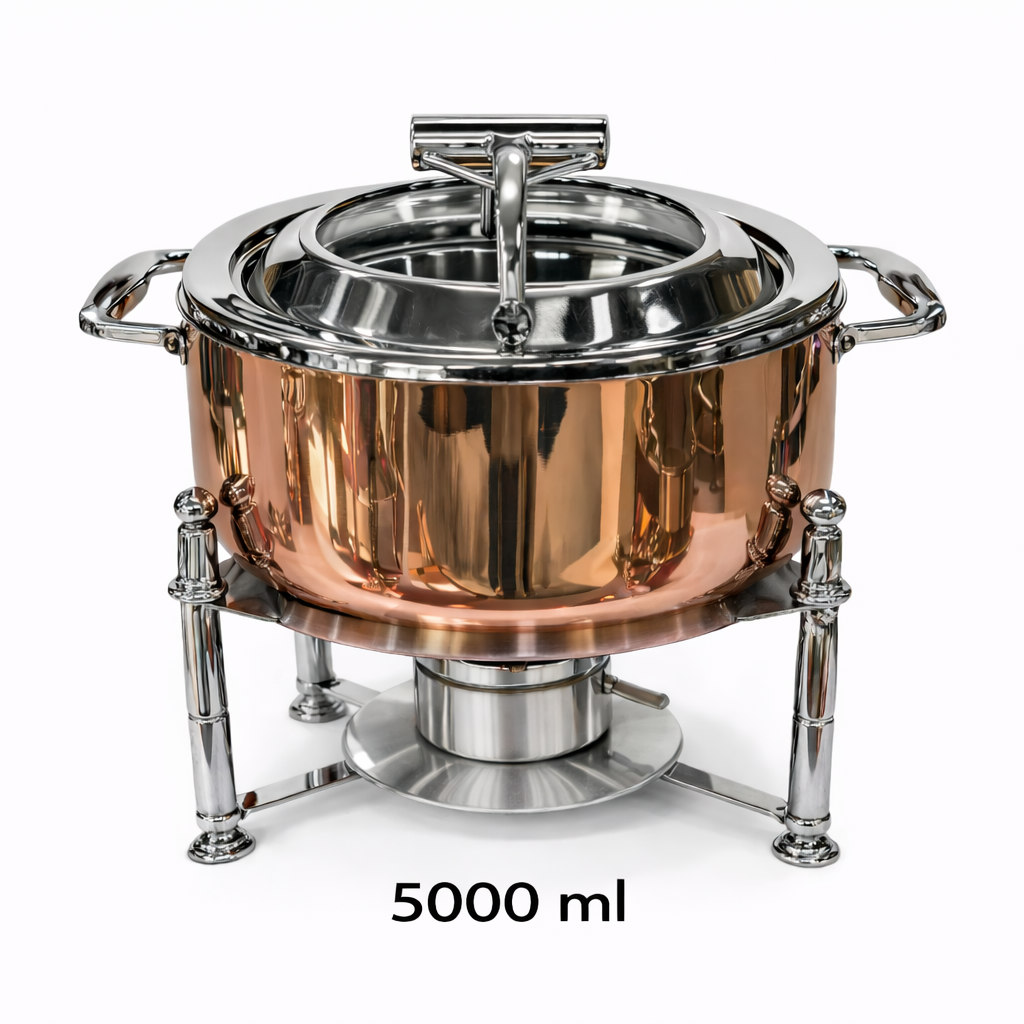 Pradeep Triply Chafing Dish 5 Litre with Copper Coating and Stand