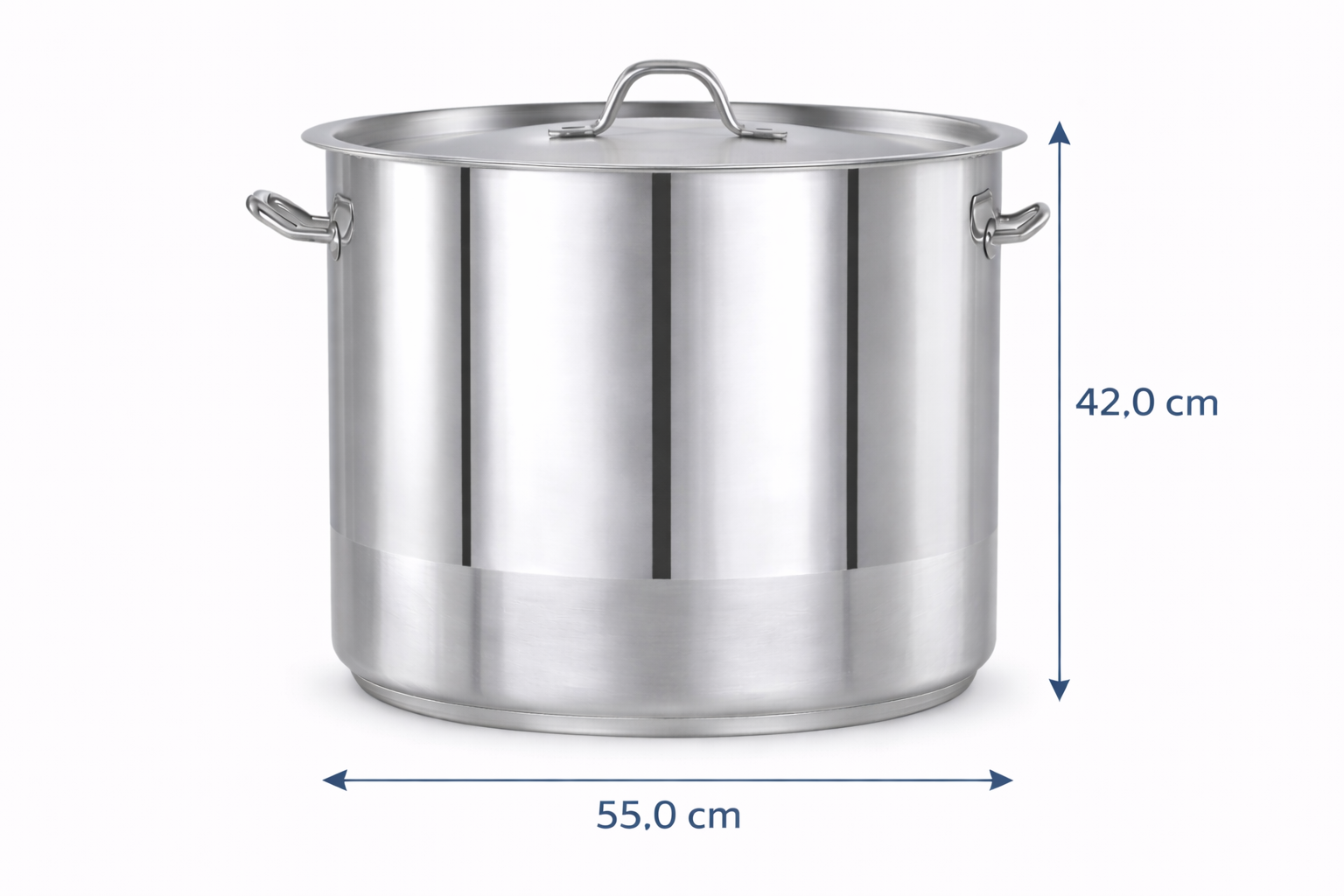 Pradeep Stainless Steel Cookpot 100 Litre - Cookpot 3/4 Size 55 X 42 CM 7229H/55