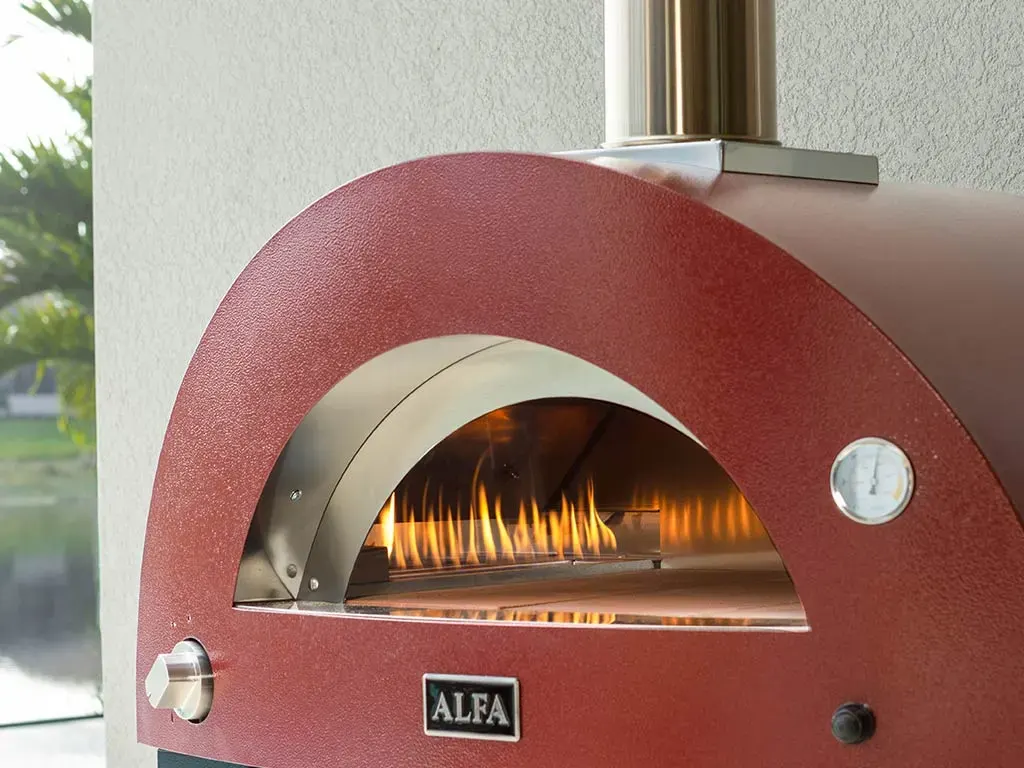 Alfa Forni Moderno Hybrid Gas & Wood Fired Pizza Oven 3 Pizza 80 x 50 cm 5