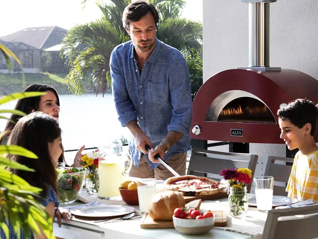 Alfa Forni Moderno Hybrid Gas & Wood Fired Pizza Oven 3 Pizza 80 x 50 cm 4