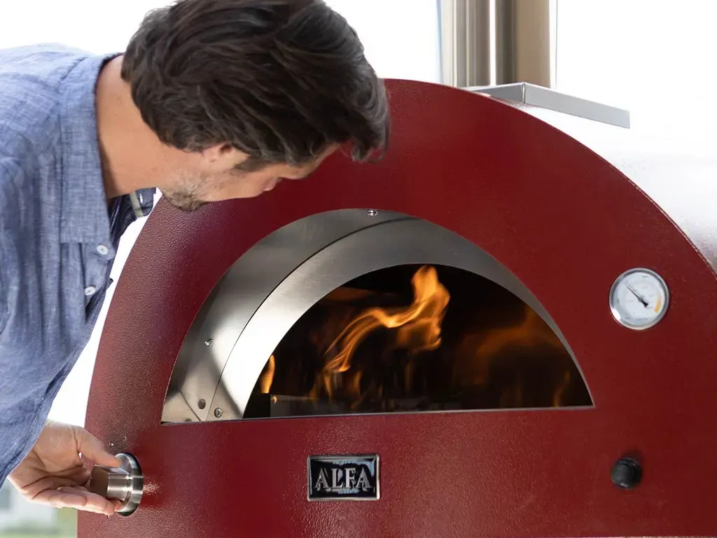 Alfa Forni Moderno Hybrid Gas & Wood Fired Pizza Oven 3 Pizza 80 x 50 cm 3