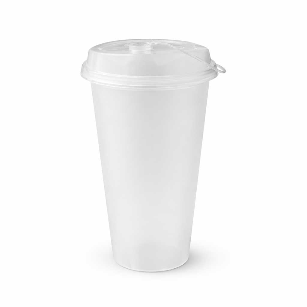 350ml Reusable Frosted Sipper Glass Lid FSGL-350