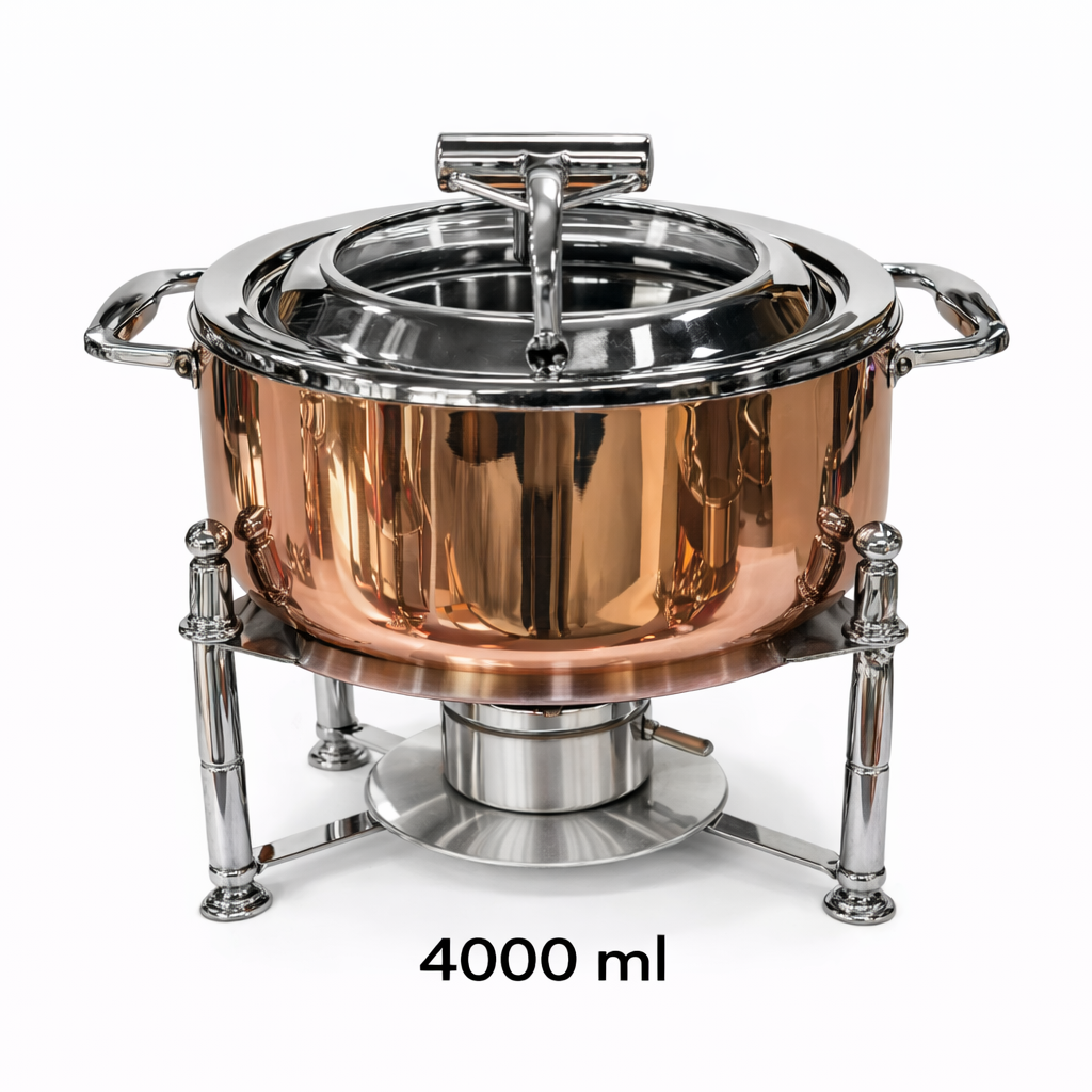 Pradeep Triply Chafing Dish 4 Litre with Copper Coating and Standing