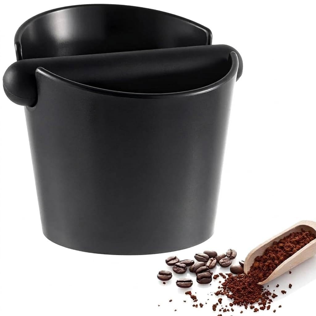 Espresso Coffee Knock Box Black – Compact Countertop Knock Bar for Coffee Grounds