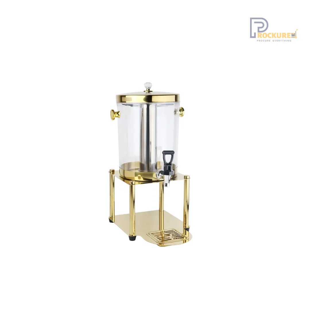 Gold Pillar Juice Dispenser – 7L Luxury Beverage Server