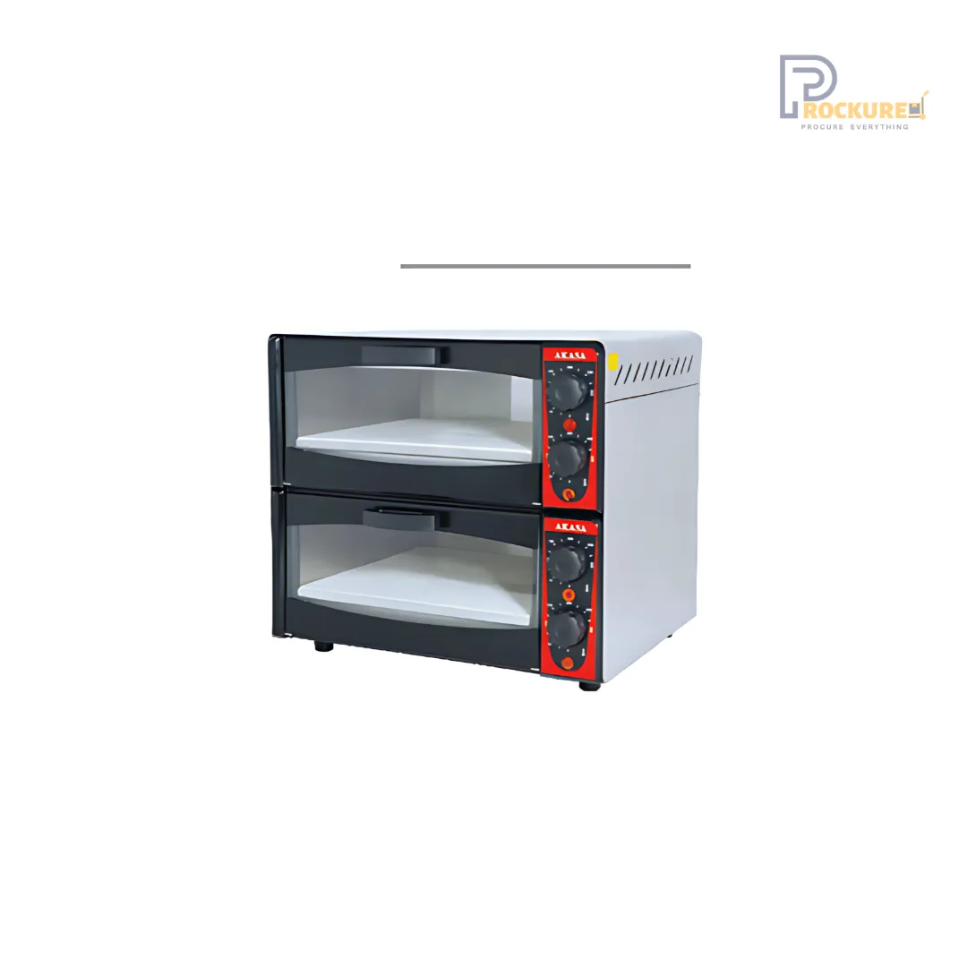AKASA Double Deck Large Electric Pizza Oven, 5600W for Heavy-Duty Use (PO118STNDBL)