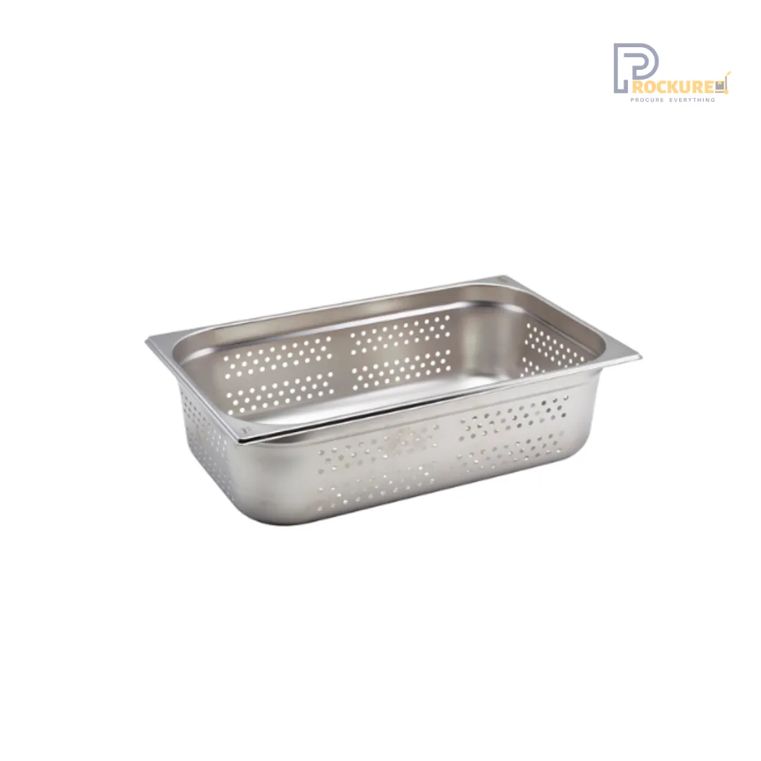 Stainless Steel 202 Perforated GN Pan 1/1 – 150mm Deep | 20L