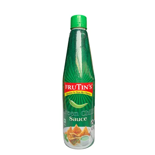 Frutin's Green Chilli Sauce 650 gm Shrink Sleeve Bottle 2