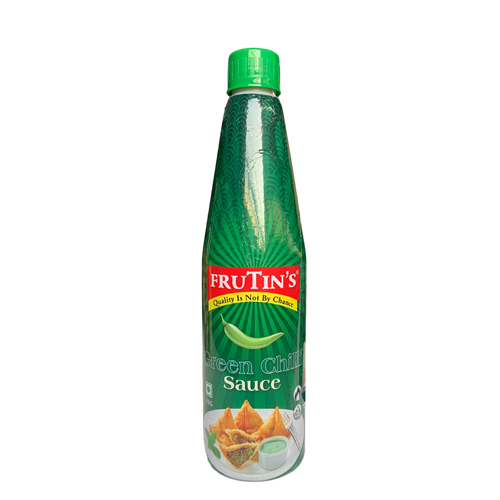 Frutin's Green Chilli Sauce 650 gm Shrink Sleeve Bottle