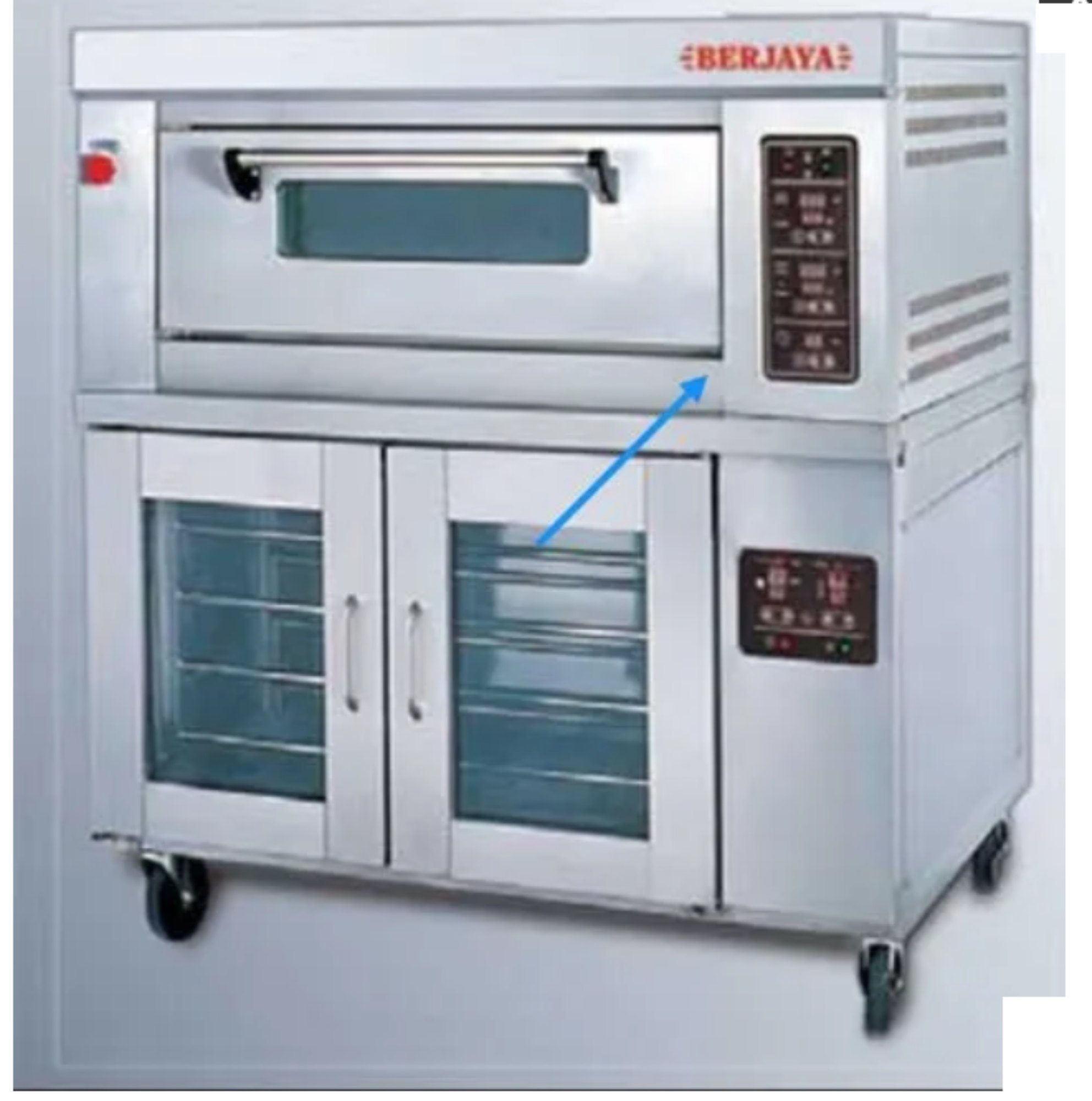 Berjaya 1 Deck Gas Baking Oven with 12 Pan Proofer, Timer, and Ceramic Base (Without Baking Tray) | BJY-G30-1PRM 2