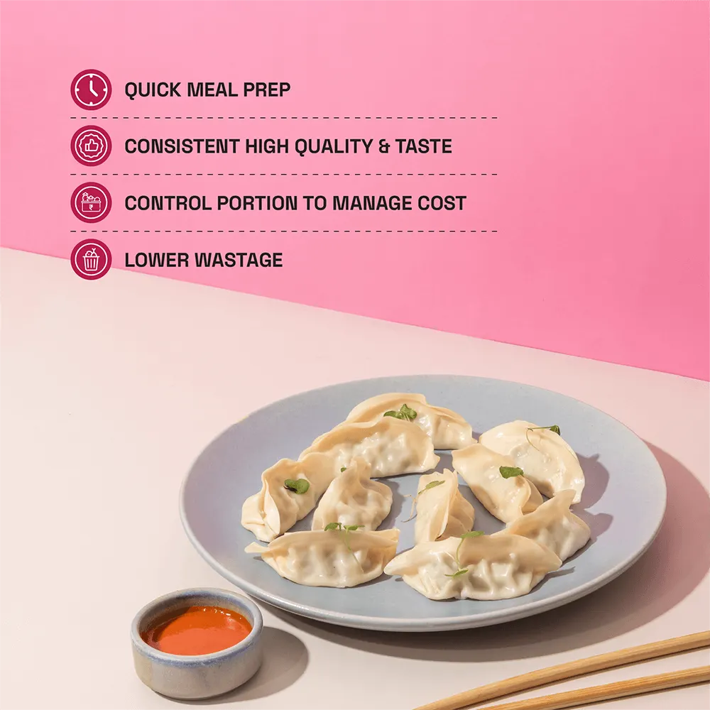 Prasuma Frozen Chef Momo Peri Peri Chicken (Pack of 45) (22 gm/pc) 4