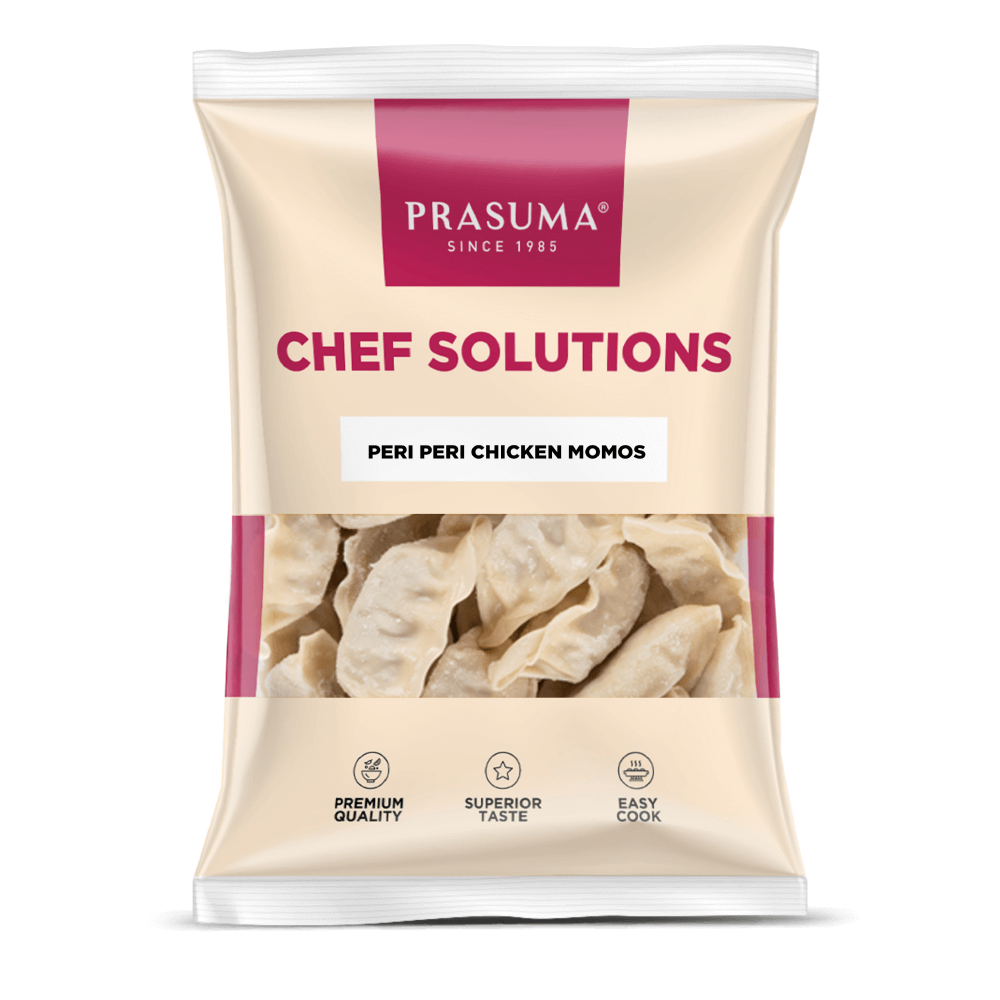 Prasuma Frozen Chef Momo Peri Peri Chicken (Pack of 45) (22 gm/pc)