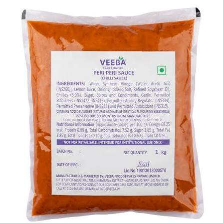Veeba Peri Peri Hot Sauce 1 Kg