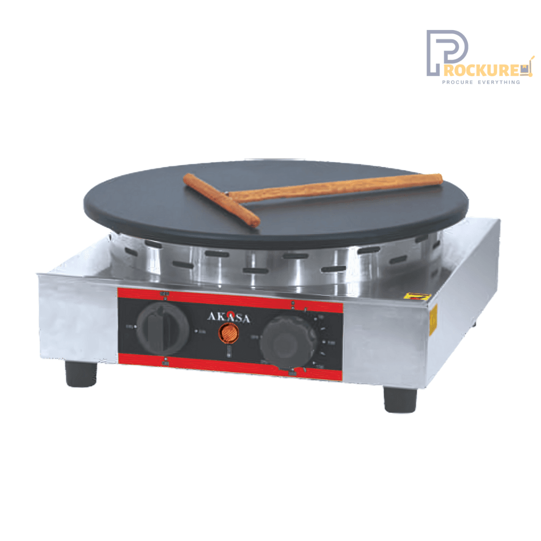 AKASA CM 16 Crepe Machine – 2800W, Electric, Up to 300°C, Heavy-Duty Stainless Steel