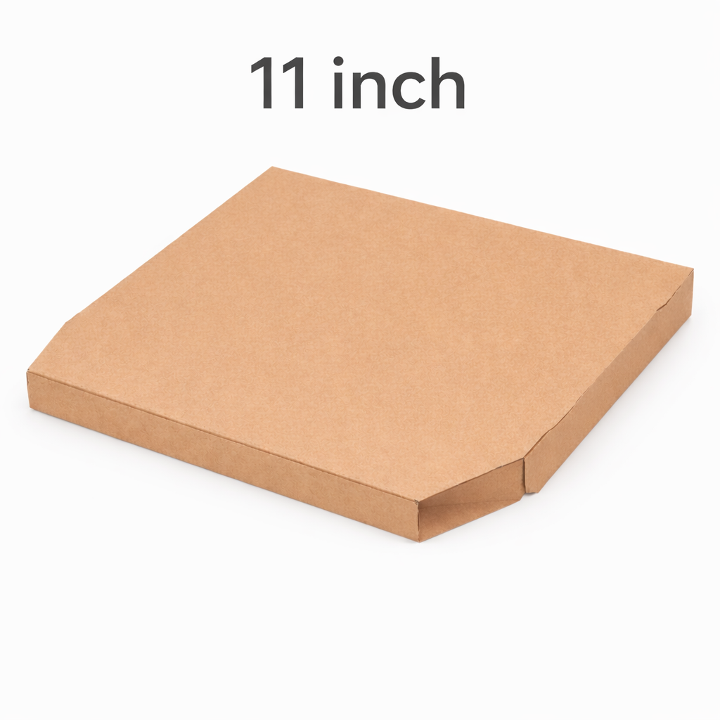 Diamond Shaped Kraft Brown Plain Corrugated Pizza Box 11 Inch (500 pcs)